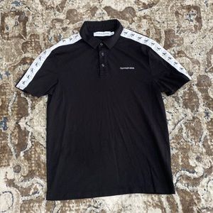 CALVIN Klein Jeans Mens Medium Black & White Polo
